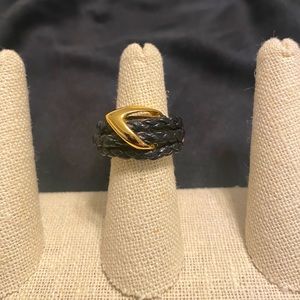 alexis bittar leather ring